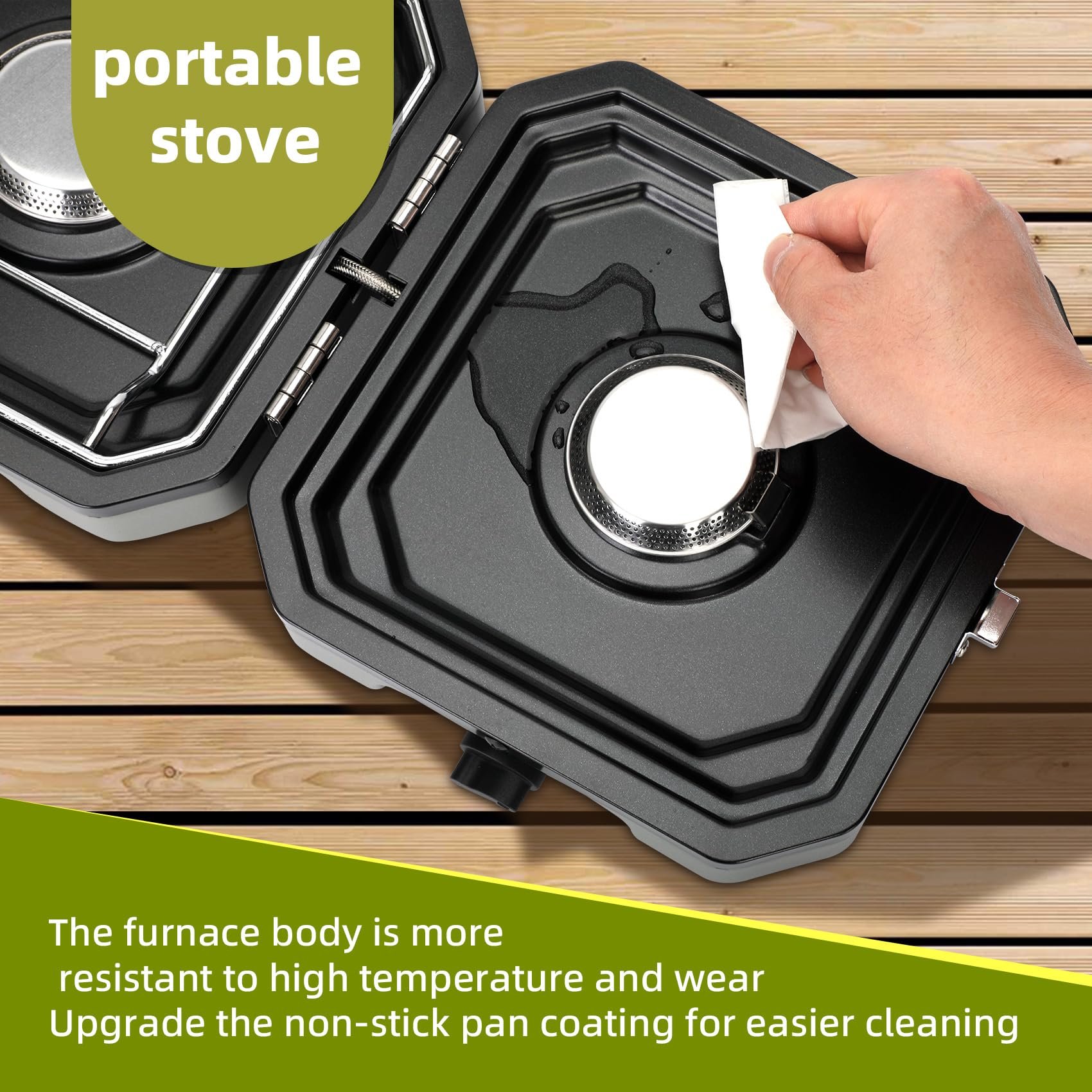 Sakerplus 2 Burner Propane Camping Stove with Grill-upsell