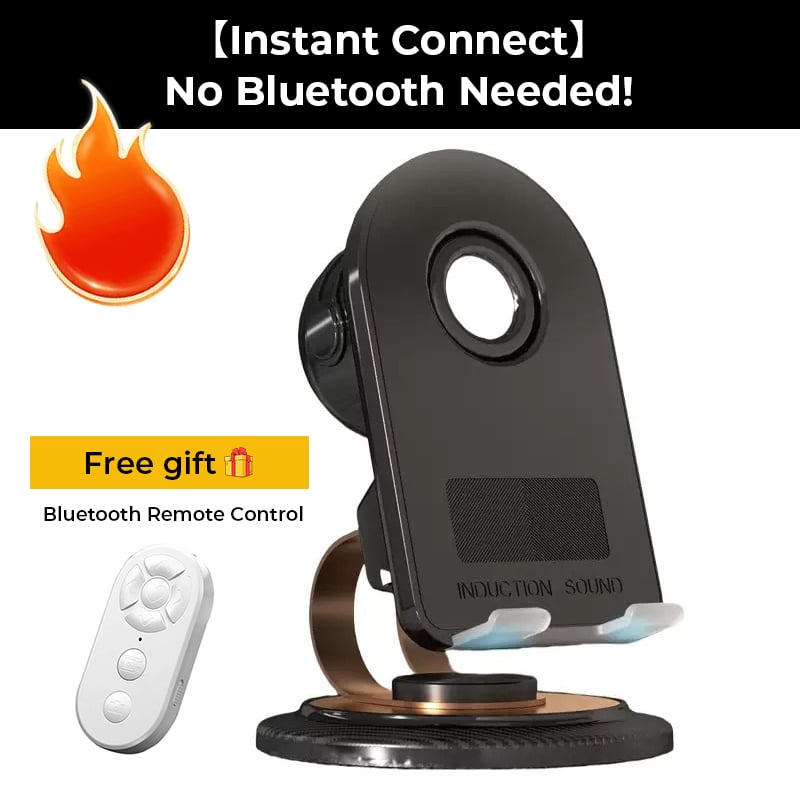 Wireless Induction Audio Bluetooth Speaker 5 in 1 Phone Holder