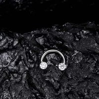 Zirkonia Hufeisenring für Piercings
