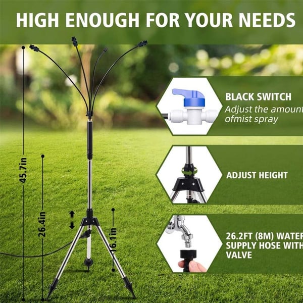 Sakerplus Adjustable Misting Cooling System