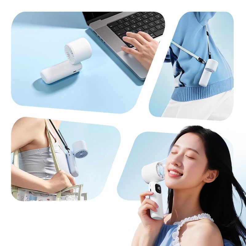 Foldable Ice Cooling Handheld Fan