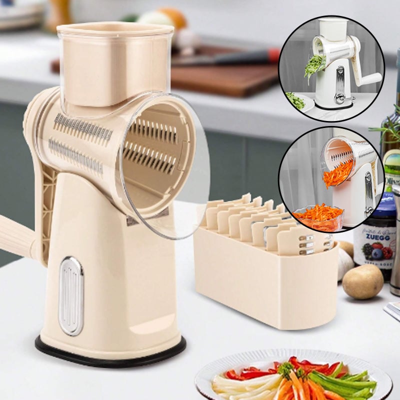 5 in 1 Vegetable Cutter Slicer, Rotary Cheese Grater