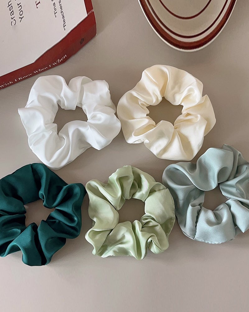Fresh multi-color hair scrunchies 5-piece set