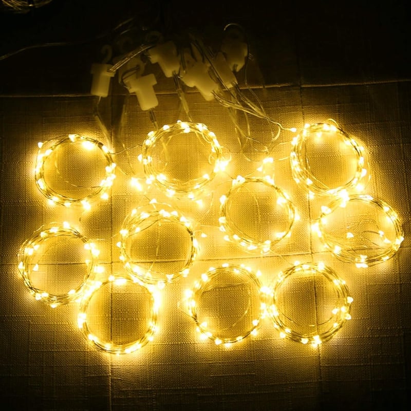 Sakerplus LED Copper String Curtain Lights with USB Remote