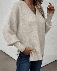 Tröja Lyktsärm V-Ringning