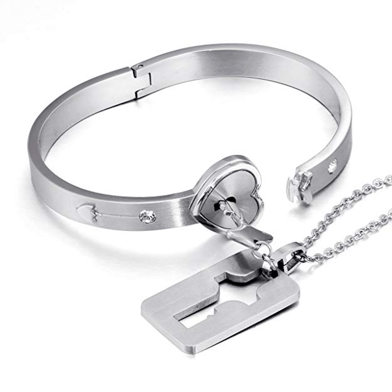 Hartslot armband & ketting