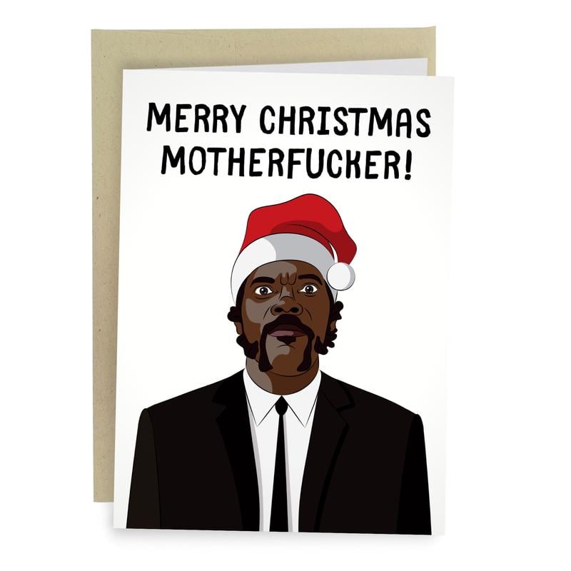 Set lustiger Weihnachtskarten