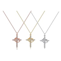 Crown & Cross Pendant Choker Necklace