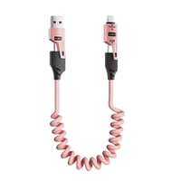 Federziehbares 4-in-1 65W Schnelllade-Datenkabel