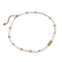 Frisbee Natural Beaded Necklace