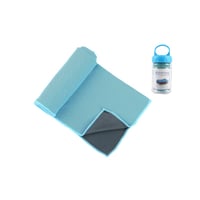 Premium Instant Cooling Towel Set with Storage Bottle