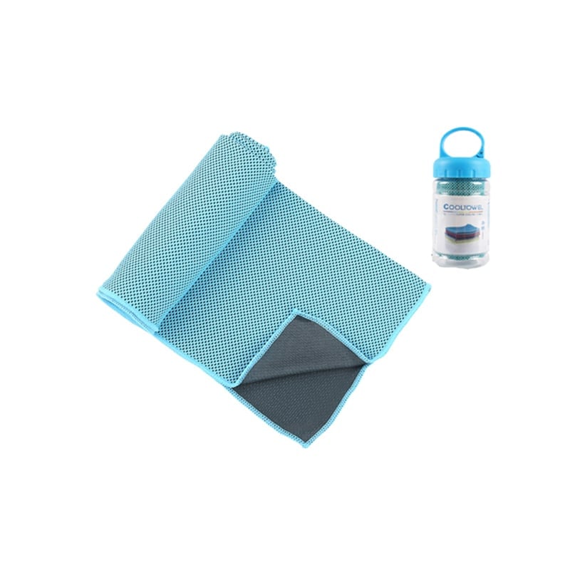 Premium Instant Cooling Towel Set with Storage Bottle