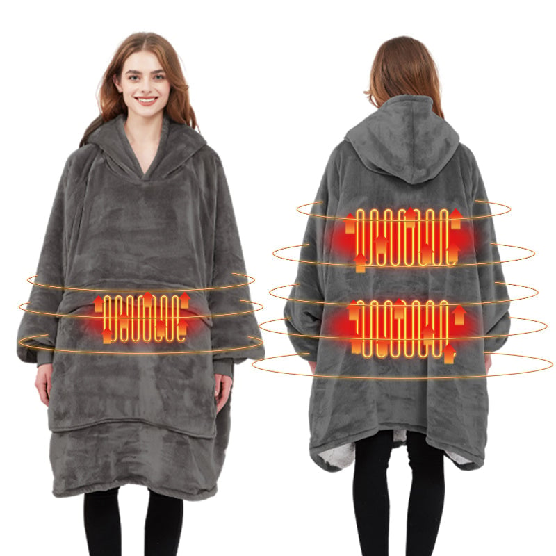 Beidseitig velour-heizender lässiger Hoodie