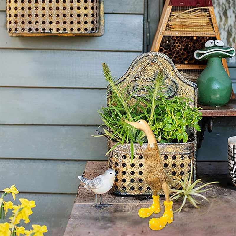 Ornement en forme de canard à bottes de pluie