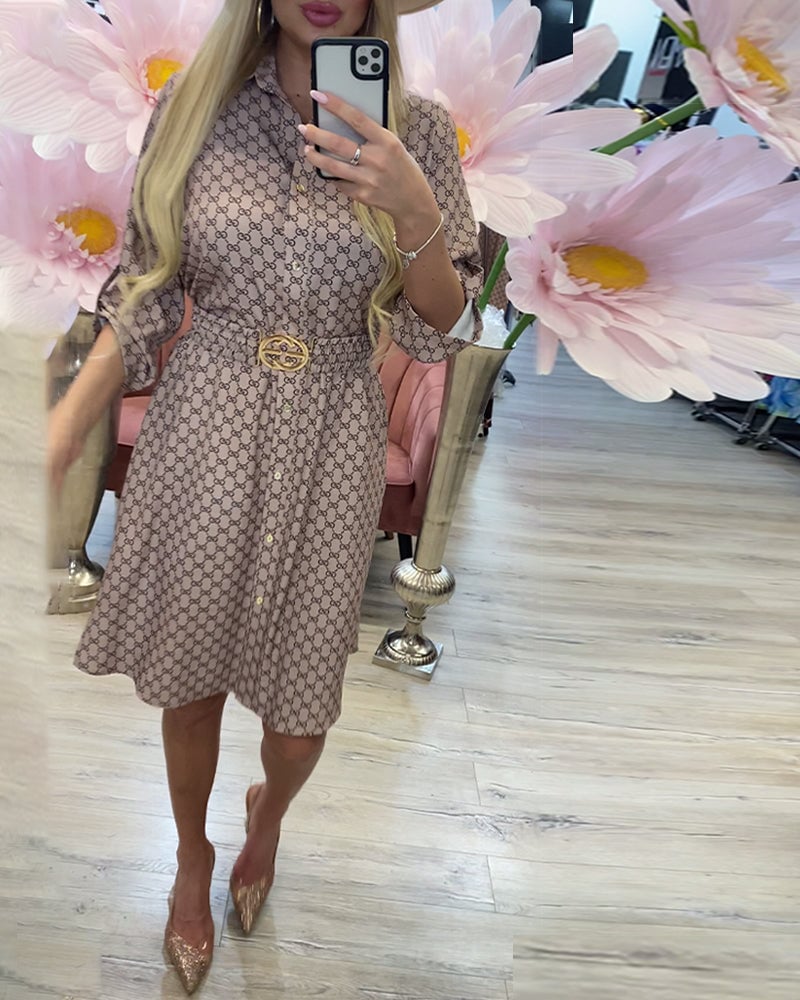 Robe Chemise Col Diamant