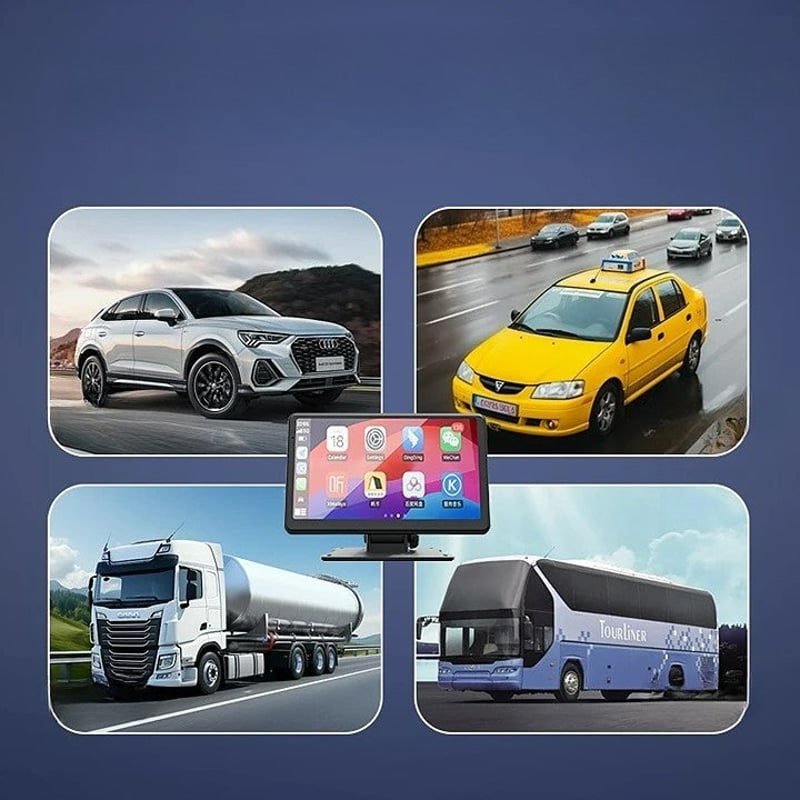 Wireless Apple CarPlay & Android Auto with Backup Camera Portable Car Stereo Radio