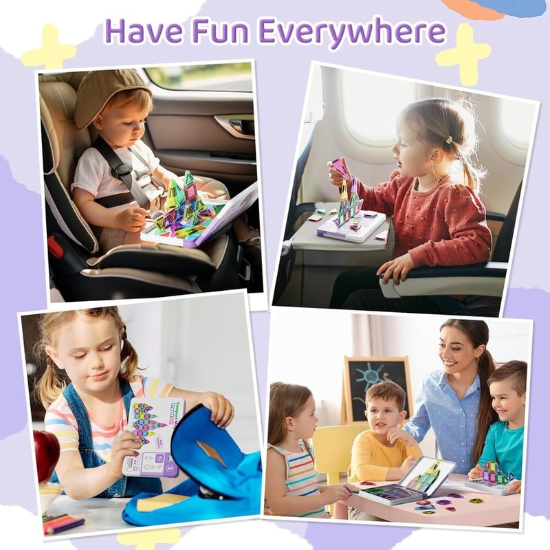UP-Sakerplus Magnetic Tiles Building Blocks Set