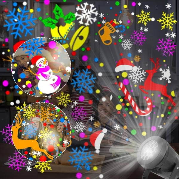Lampe de projection de motifs de Noël