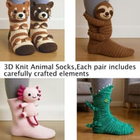 3D Knitted Animal Socks