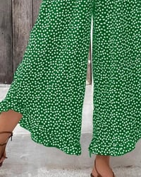 Polka Dot Loose High-Waist Wide-Leg Pants