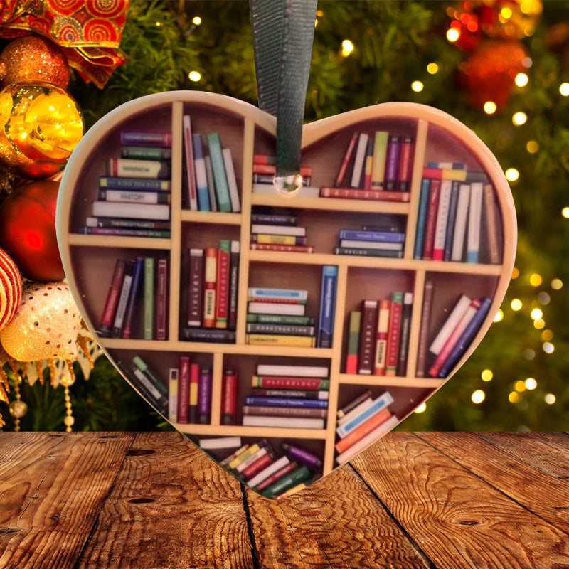 Christmas Cute Heart-shaped Bookshelf Decoration(Gift Package)