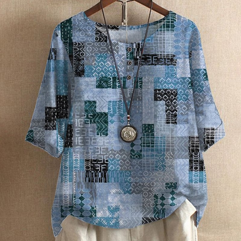 Kortärmad T-shirt med tryck