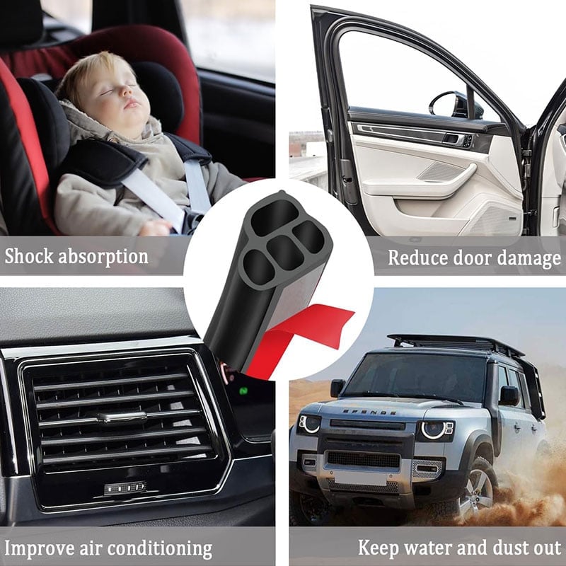 Automotive B-Type Double-Layer Soundproofing Seal Strip