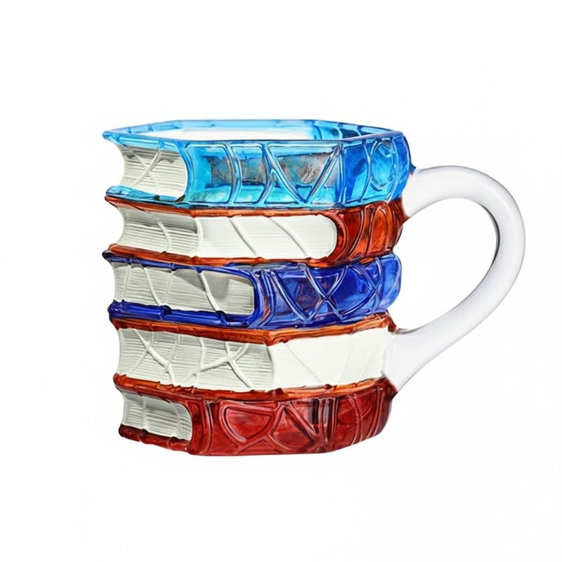 Handbemalte Buch-Kaffeetasse