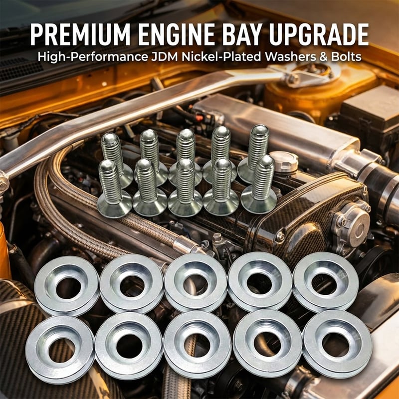 JDM Nickel Plated Bolt Washer Kit