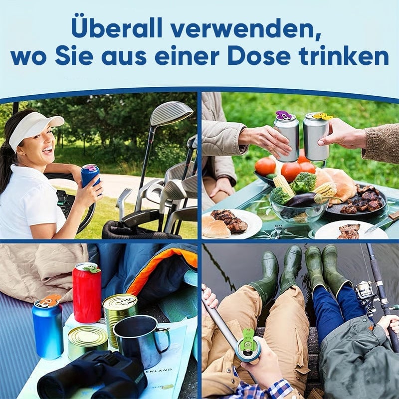Einfacher Dosenöffner mit Getränkeschutz