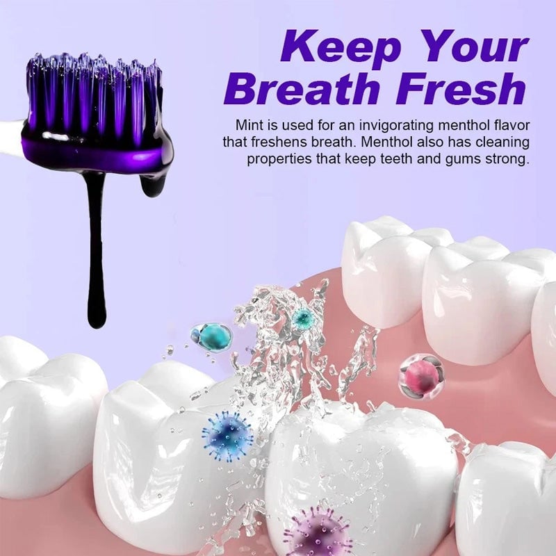 Purple Teeth Whitening Mousse Toothpaste