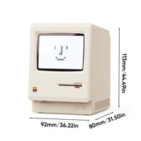 1984 Retro-Inspired Cream Digital Alarm Clock