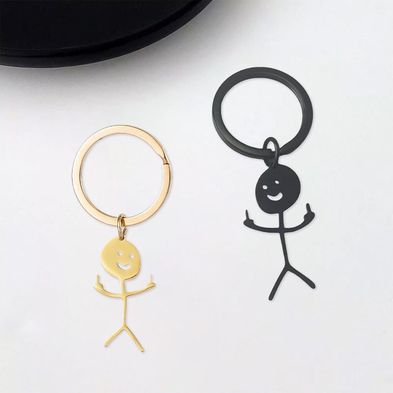 Nyckelring med rolig doodle