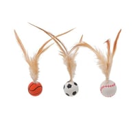 Interactive Feather Ball Toy Set for Cats