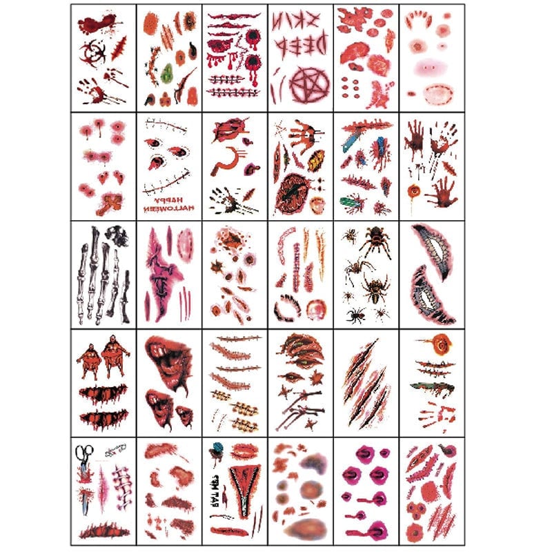 Sale-Halloween Horror Party Tattoo Stickers