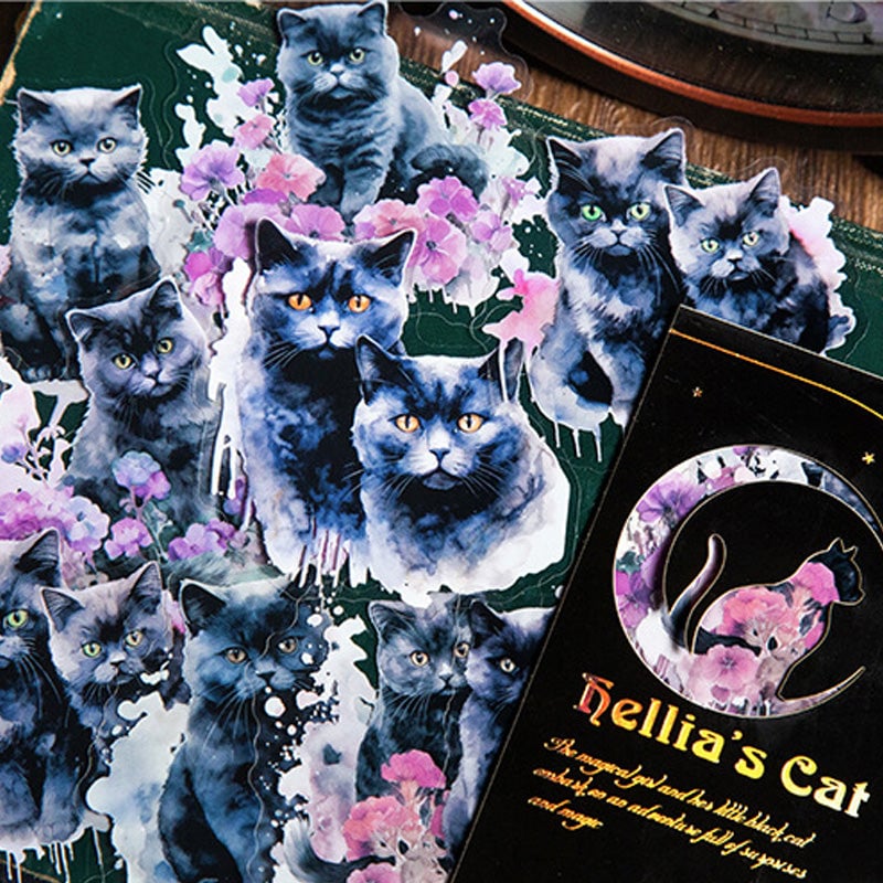 Fall Black Cats Rub-on-Transfers