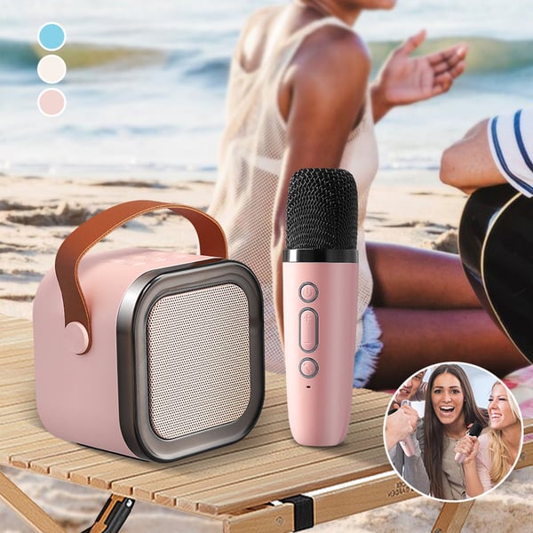 UPSELL Mini-Karaoke-Maschine mit kabellosen Mikrofonen