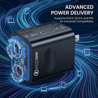 Sakerplus® 50W Multi-Port USB Fast Charger
