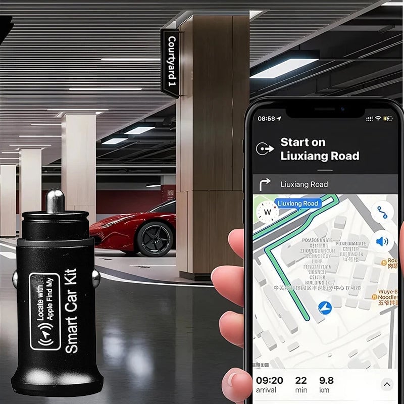 Billaddare med GPS-spårning
