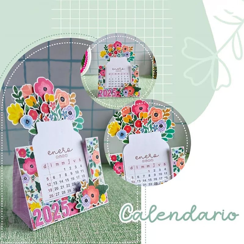 Best Christmas Gift - 2025 Bloomy Flowers Desk Calendar