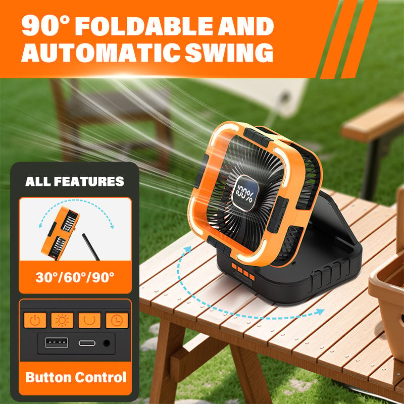 Sakerplus Solar Camping Fan