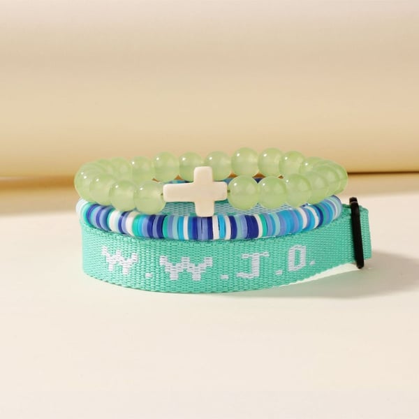 Clay Cross Card Bracelet Set