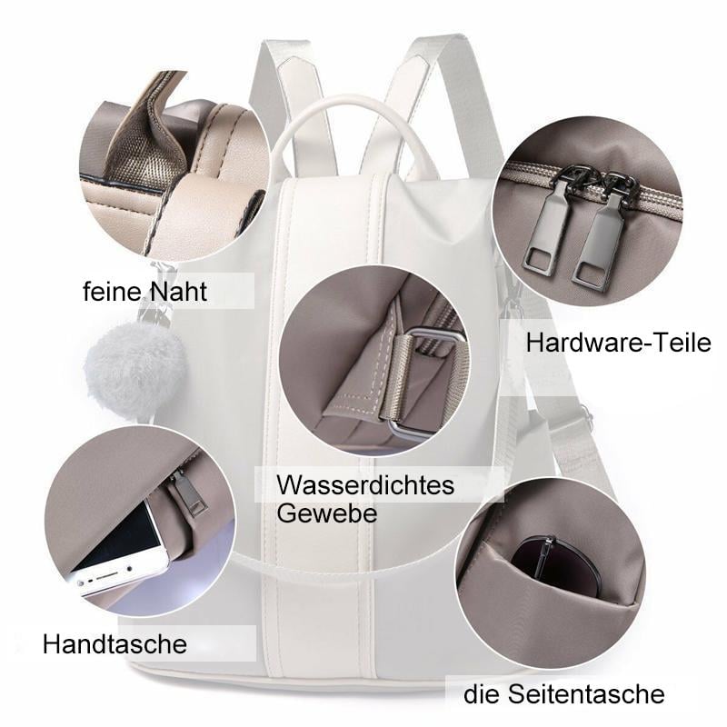 Wasserdichter diebstahlsicherer Nylon-Rucksack