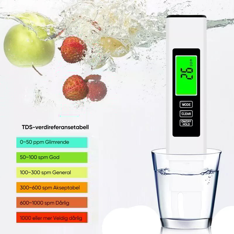 Ny 4-i-1 TDS-måler Digital VannTester