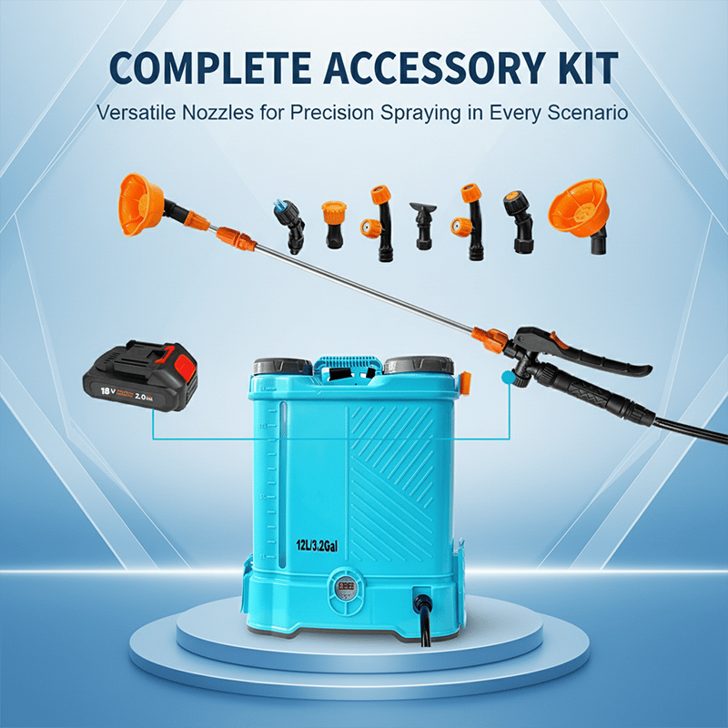 Sakerplus® Cordless Adjustable Pressure Backpack Sprayer