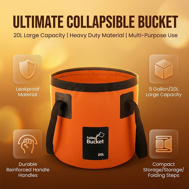 20L Collapsible Outdoor Water Bucket