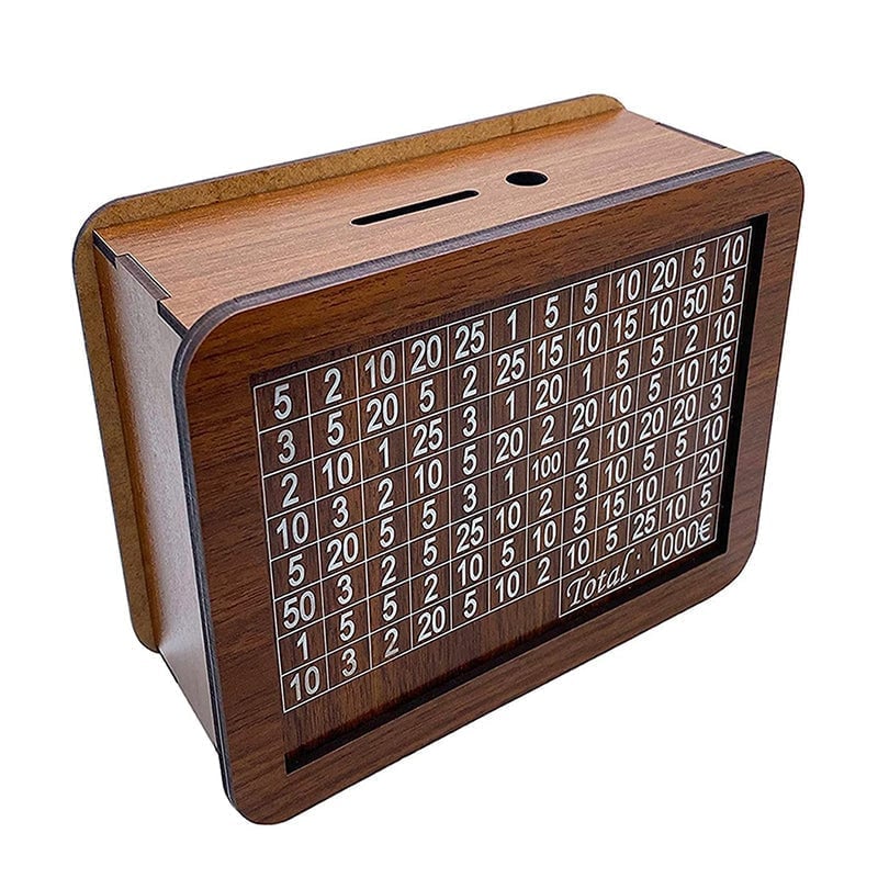 ✨Wooden money box with engraved figures