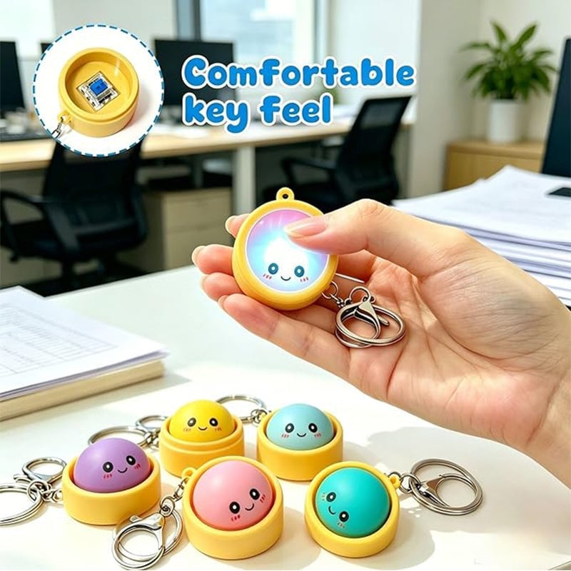 Light-Up Squeezable Steamed Bun Keychain