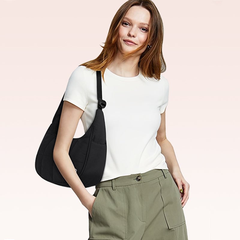 Puffer Crescent Shoulder Bag