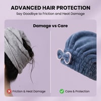 Super Absorbent Hair Towel Wrap(Pink + Blue + Off white) 3PCS